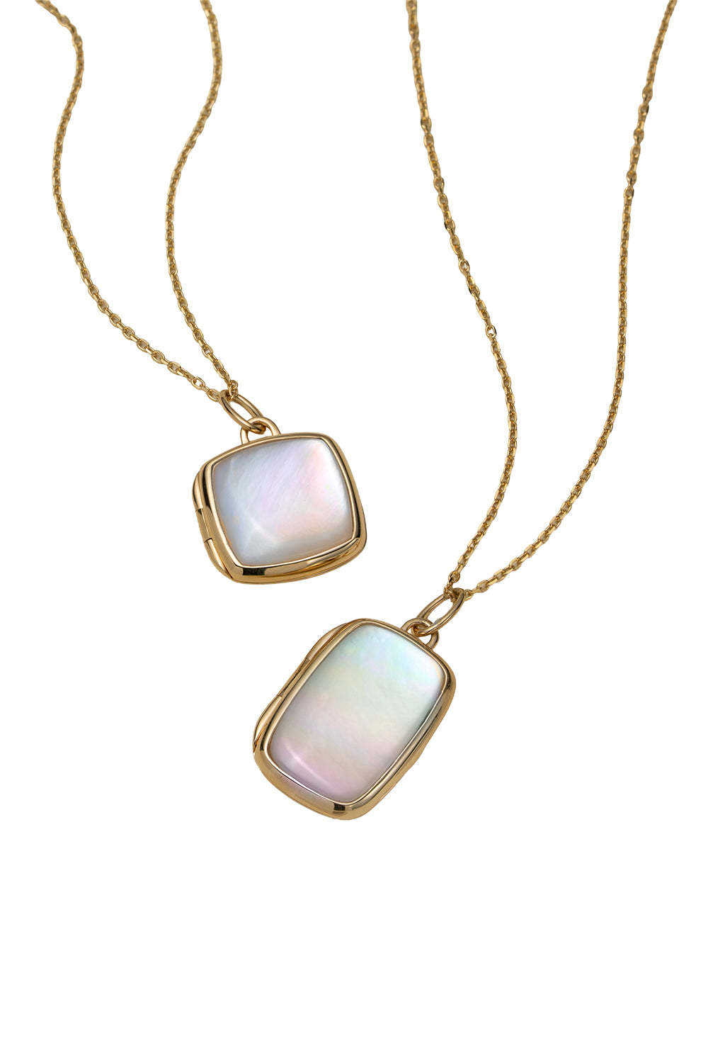 Pearl Double Sided Slim Britt Locket Necklace