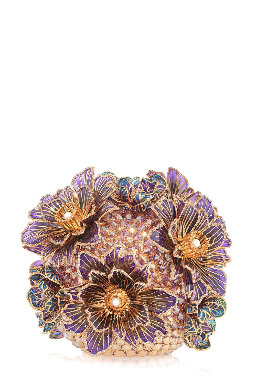 Sphere Glass Flowers Bag-CHAMPAGNE-O/S-HANDBAGEVENING-JUDITH LEIBER
