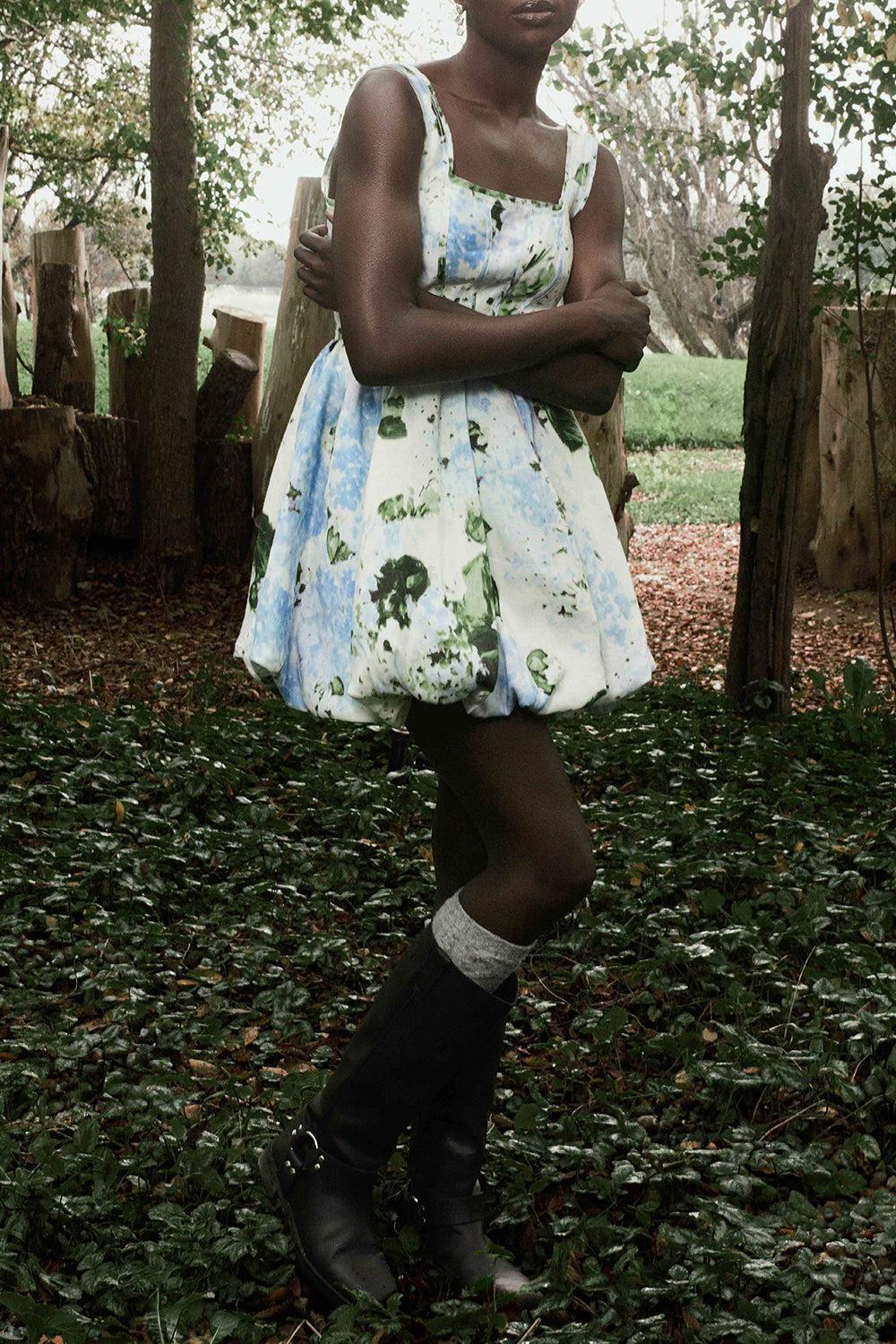 Suzette Mini Dress-BLUE HYDRANGE-0-CLOTHINGDRESSCASUAL-AJE