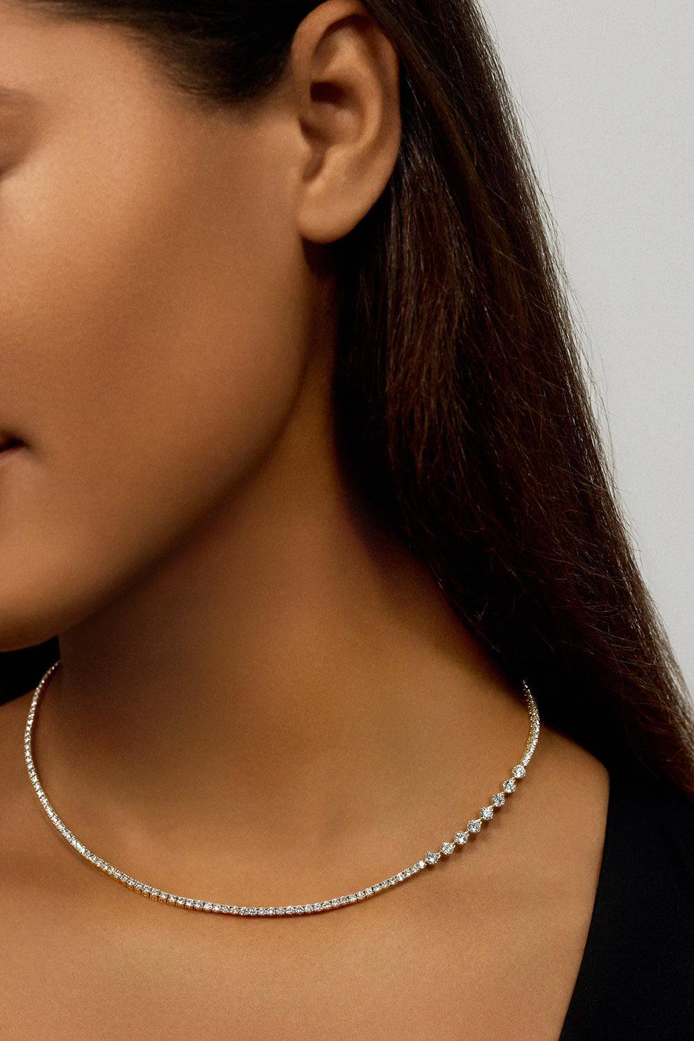 Stella Tennis Necklace-YELLOW GOLD-16-JEWELRYFINE JEWELNECKLACE O-MELISSA KAYE