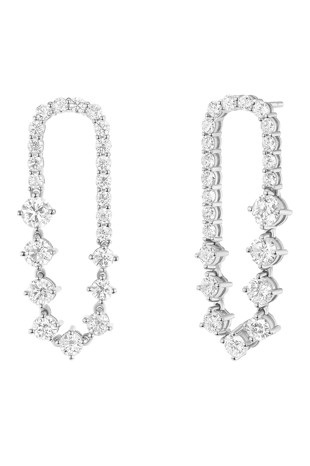 Diamond Small Stella Ellipse Earrings-WHITE GOLD-JEWELRYFINE JEWELEARRING-MELISSA KAYE