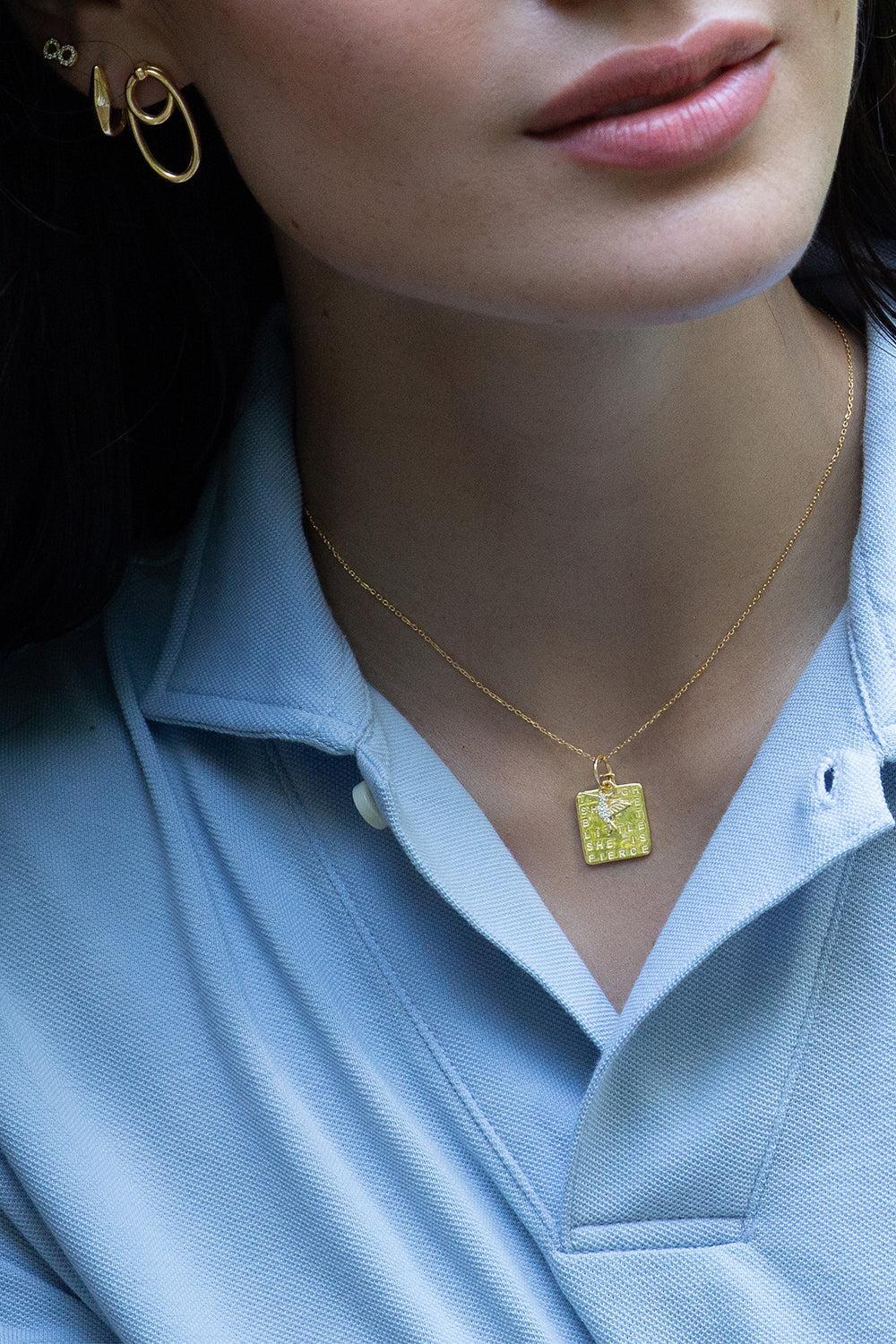 Diamond She Is Fierce Charm-YELLOW GOLD-JEWELRYFINE JEWELPENDANT-MONICA RICH KOSANN