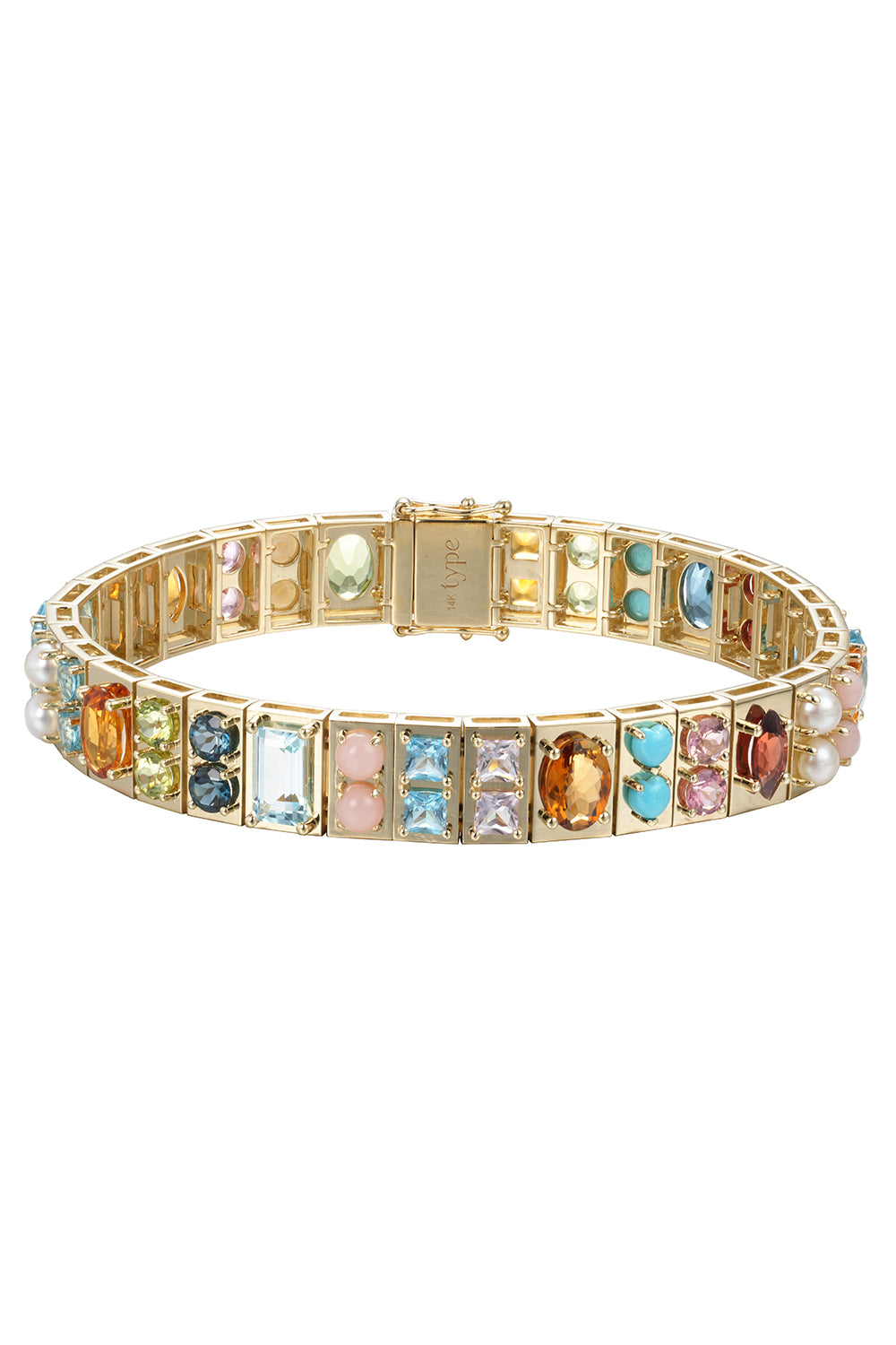 Multistone Leggo Double Bracelet