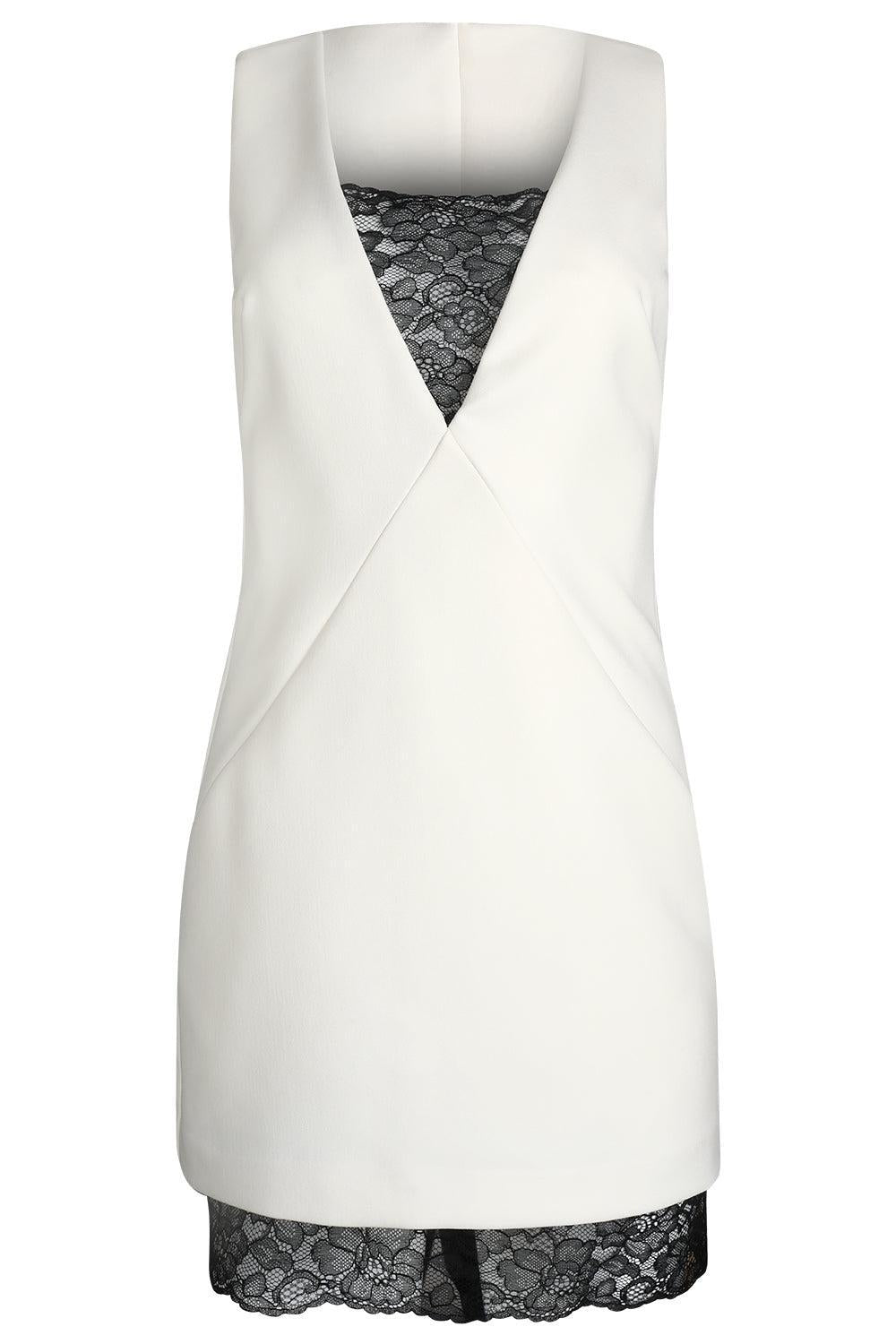 Helena Mini Dress-IVOR/JET-2-CLOTHINGDRESSCOCKTAIL-TOCCIN