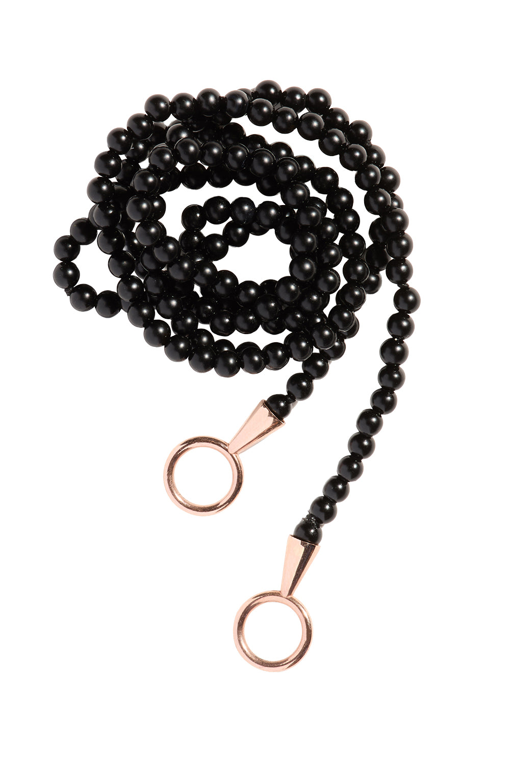 Black Agate Strand Necklace - 16in