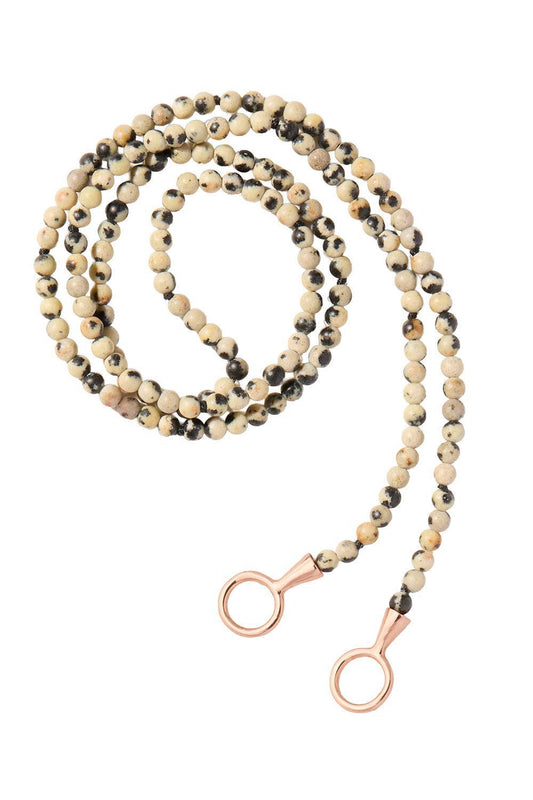 Dalmation Jasper Srand Necklace-ROSE GOLD-18-JEWELRYFINE JEWELNECKLACE O-MARLA AARON