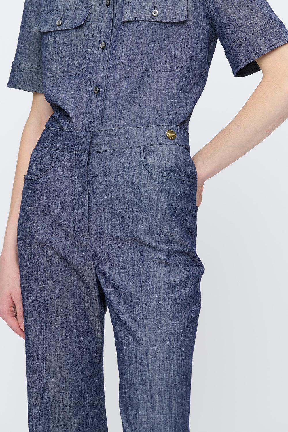 Tonne Pant-BLUE-40-CLOTHINGPANTWIDE LEG-CALLAS MILANO