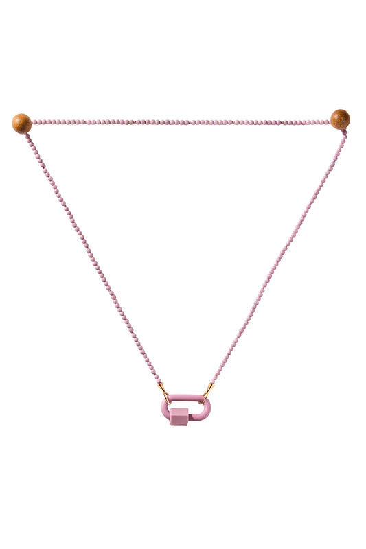 Phosphosiderite Tone on Stone Rubber Lock Necklace