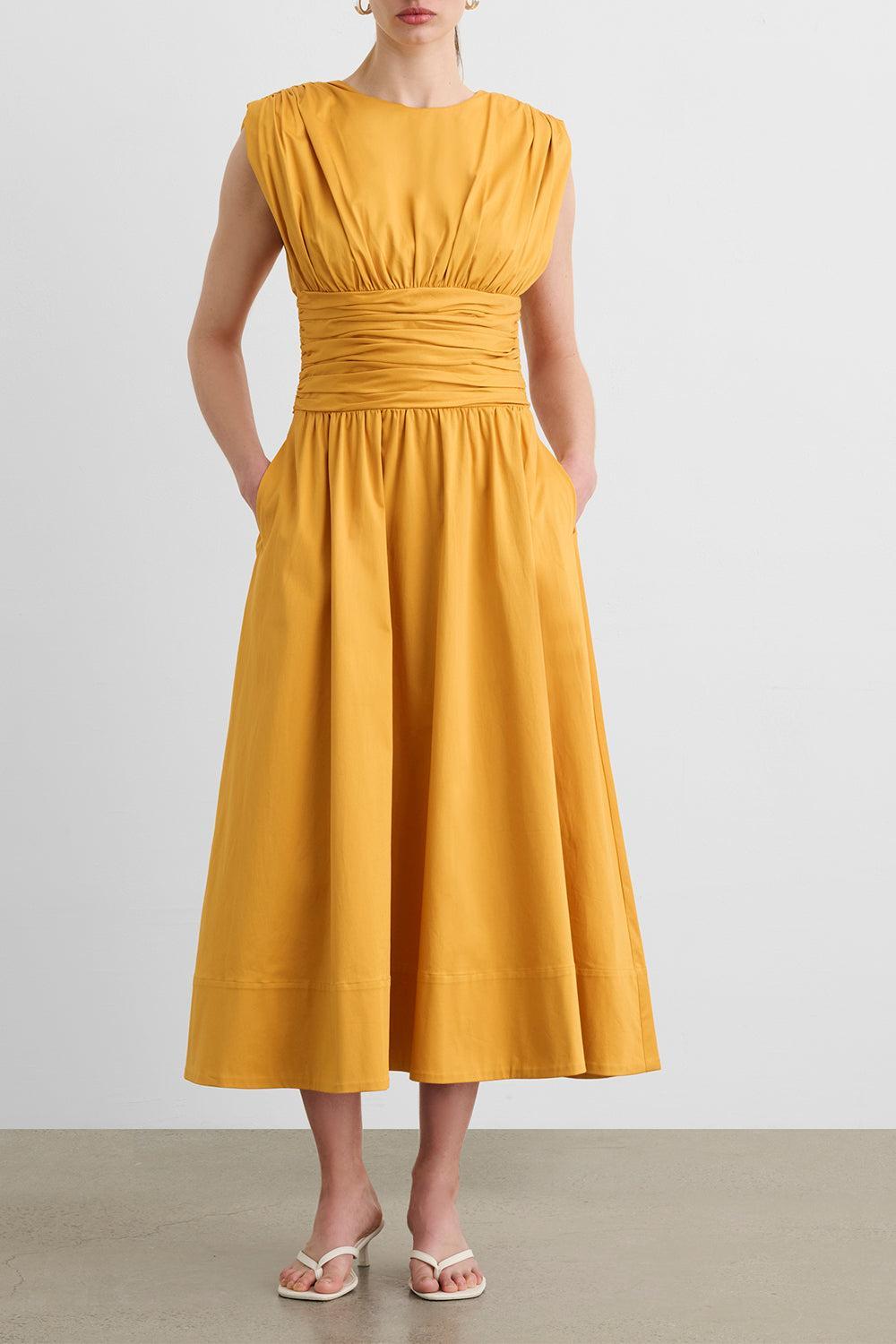 Evangeline Midi Dress-GOLD-4-CLOTHINGDRESSCASUAL-TOCCIN
