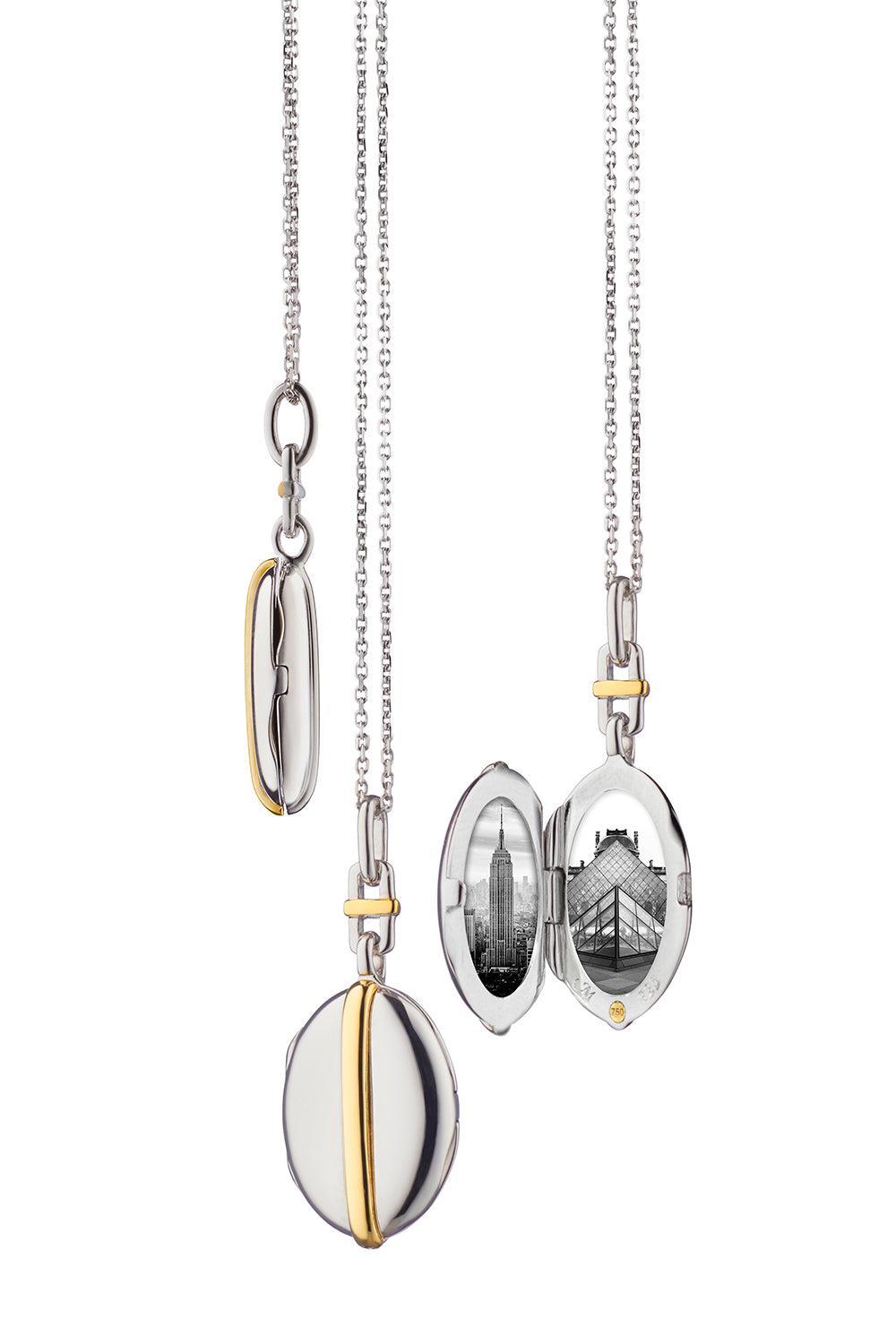 Slim Oval Tess Locket Necklace-SILVER-18-JEWELRYFINE JEWELNECKLACE O-MONICA RICH KOSANN