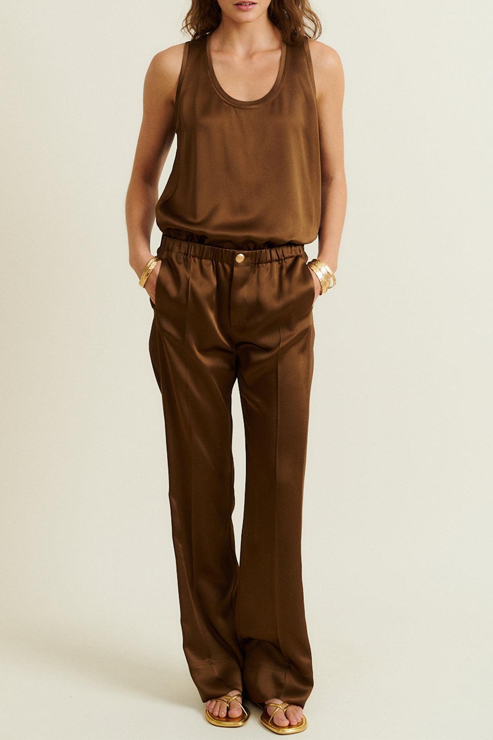 Tina Tank-BROWN-34-CLOTHINGTOPBLOUSE-DMN PARIS
