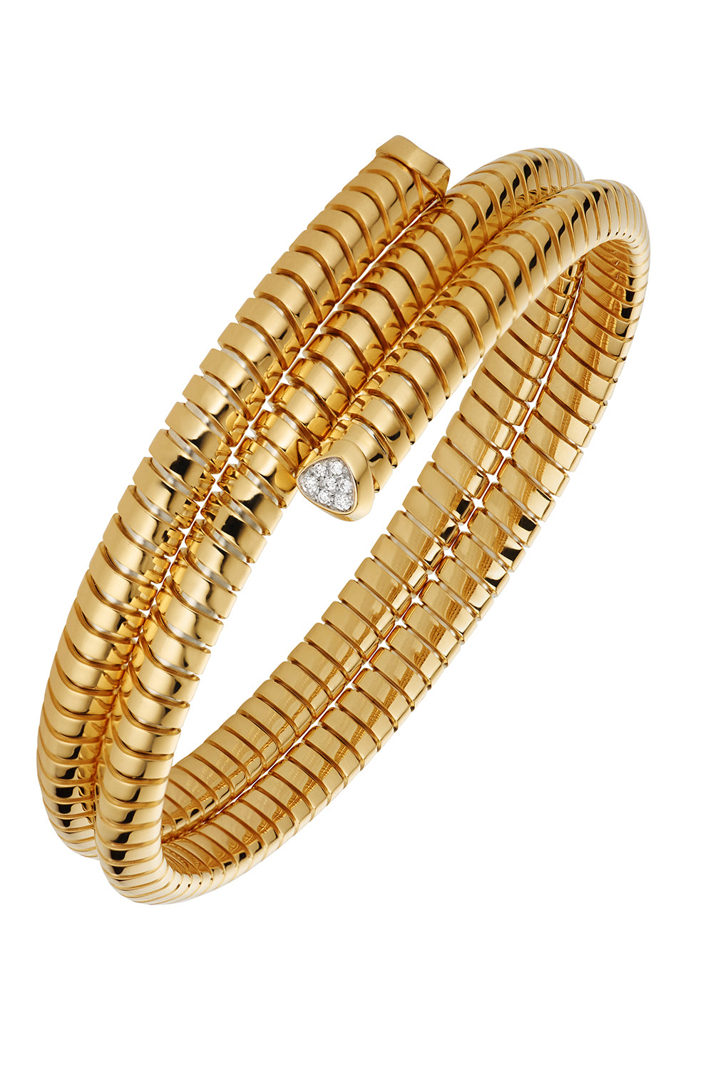 Diamond Pave Triple Trisolina Bangle Bracelet