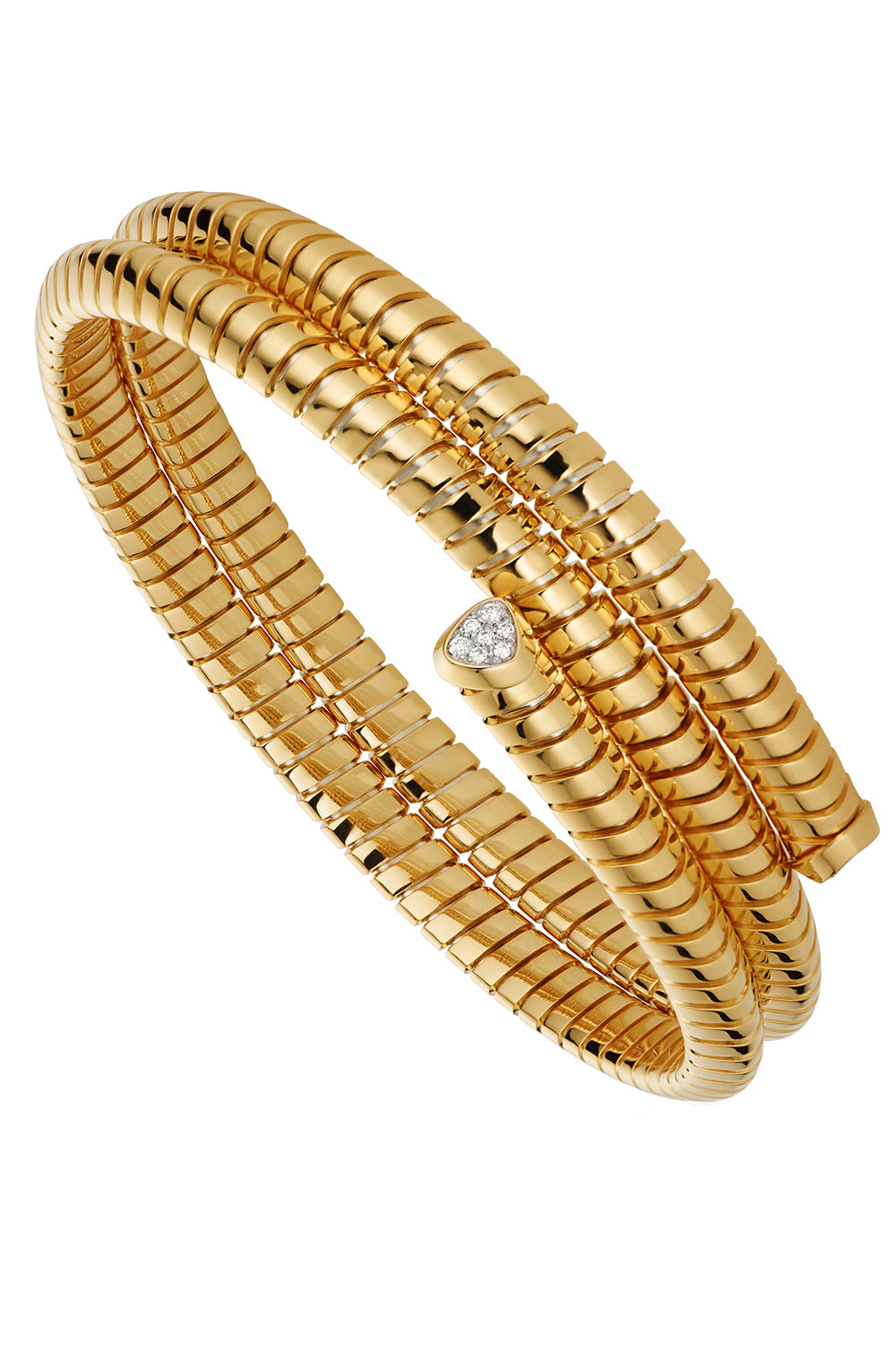 Diamond Pave Triple Trisolina Bangle Bracelet