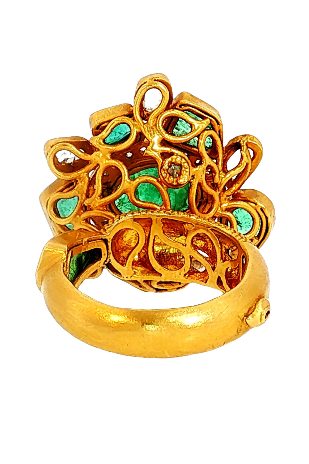  Emerald Diamond Luminosity Ring-YELLOW GOLD-7-JEWELRYFINE JEWELRING-COOMI 