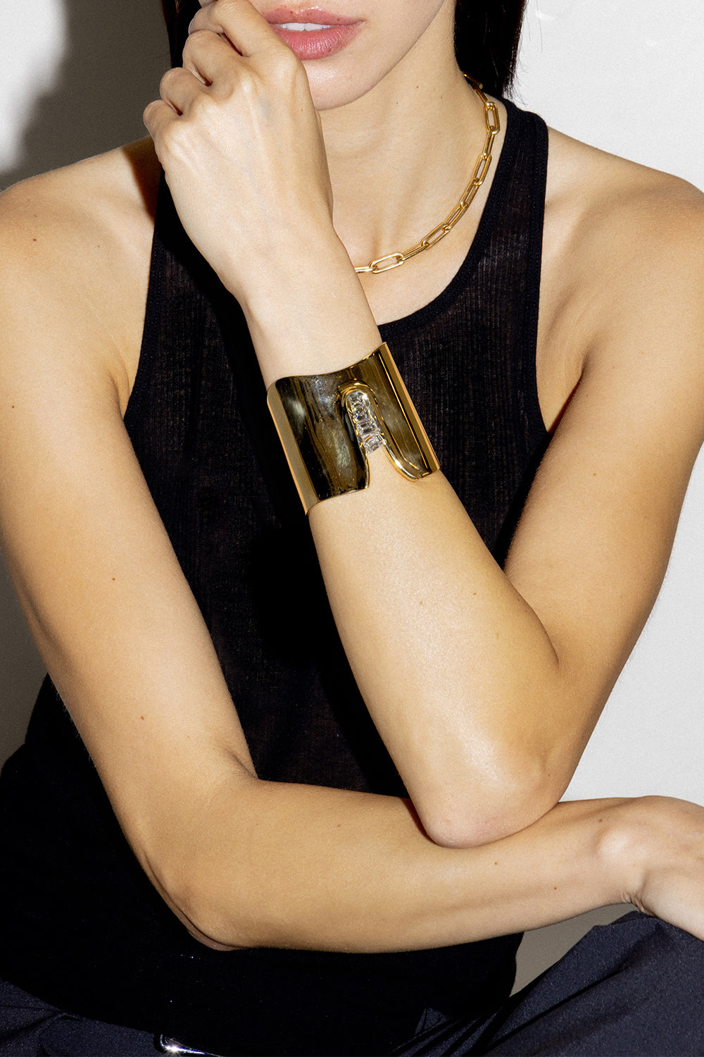 Diamond Emerald Cut Shield Bracelet