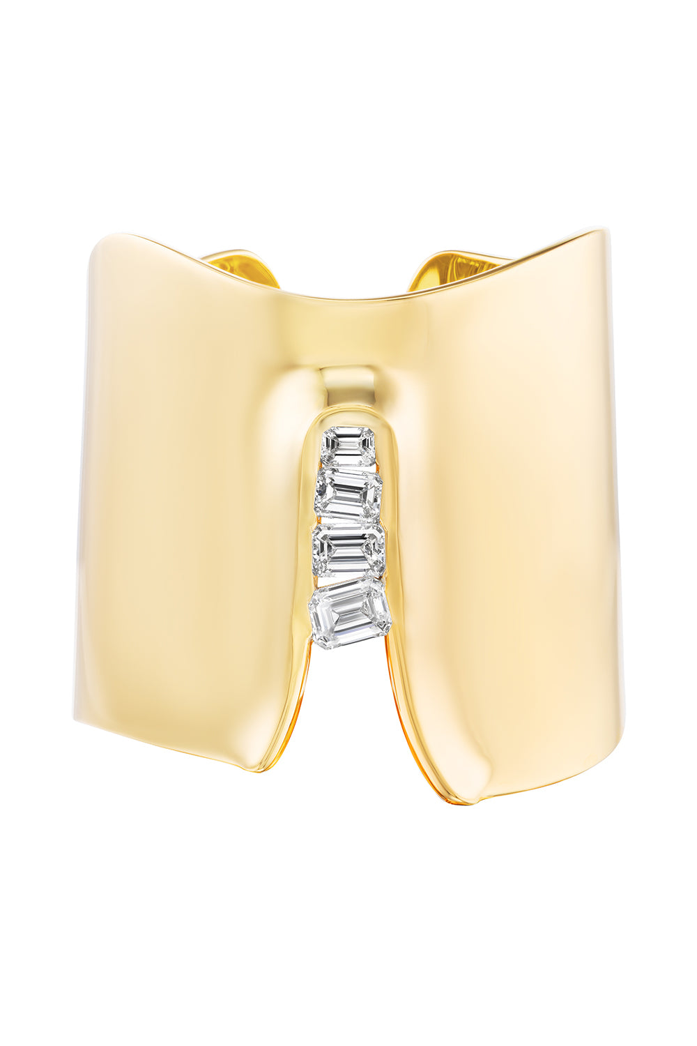 Diamond Emerald Cut Shield Bracelet