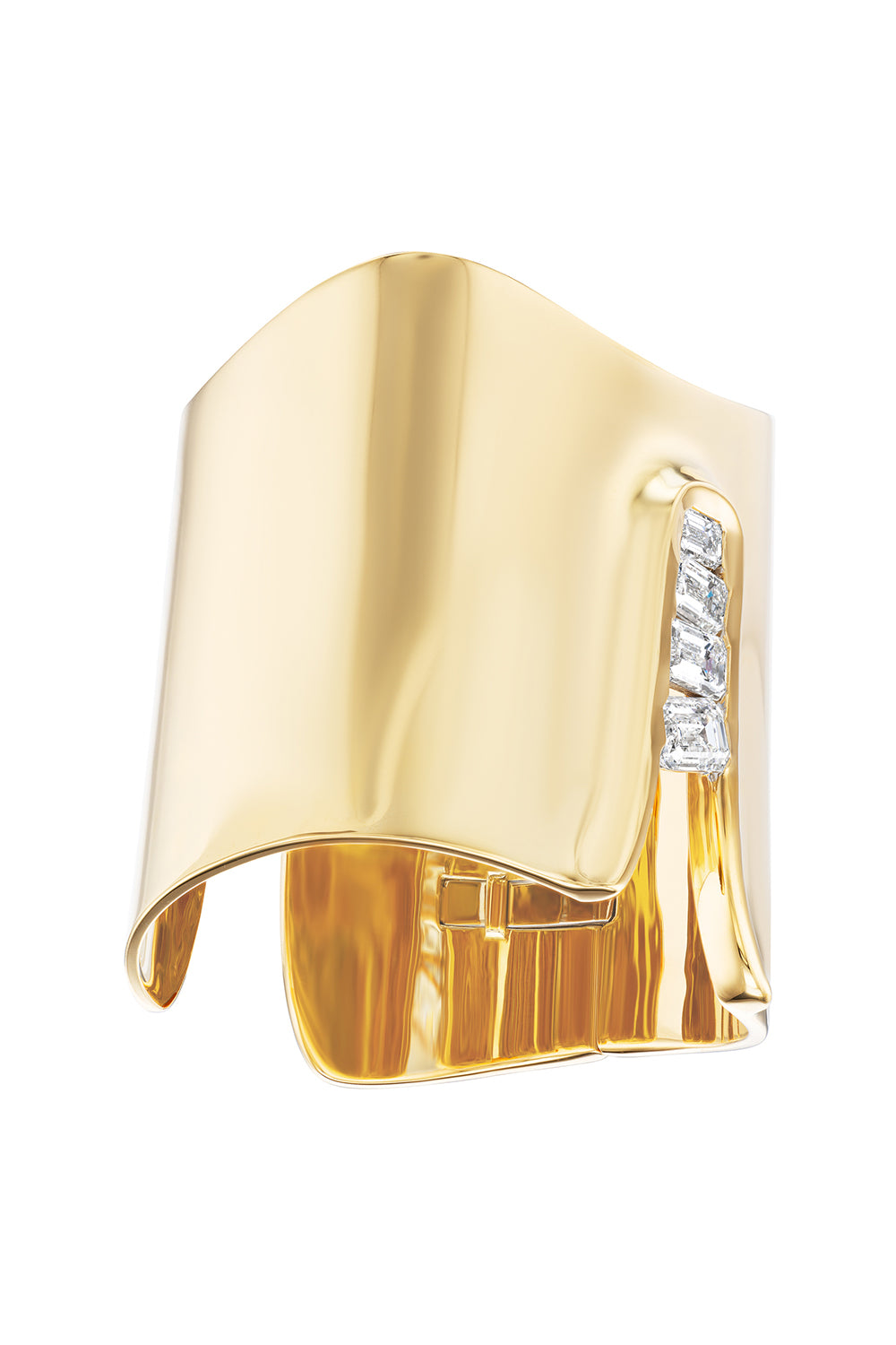 Diamond Emerald Cut Shield Bracelet