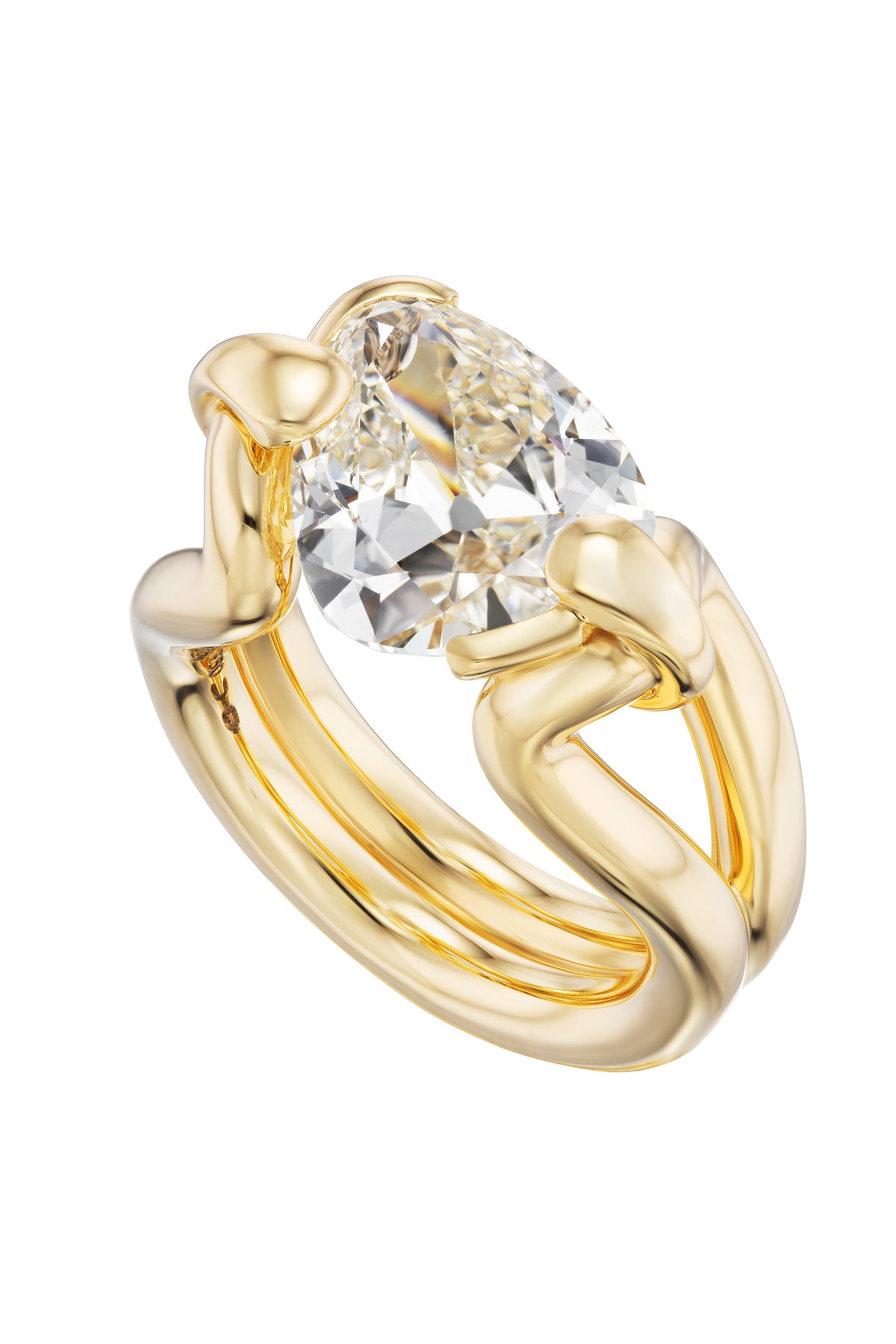 Diamond Pear Cut Mantle Ring