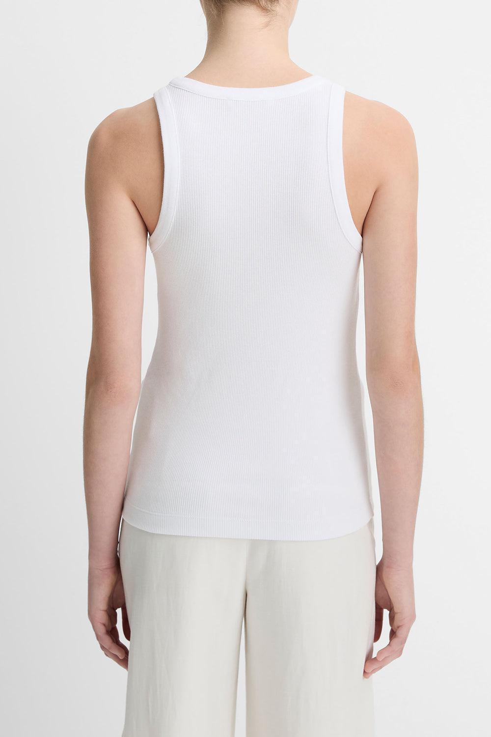 Scoop Neck Tank - Optic White | VINCE – Marissa Collections