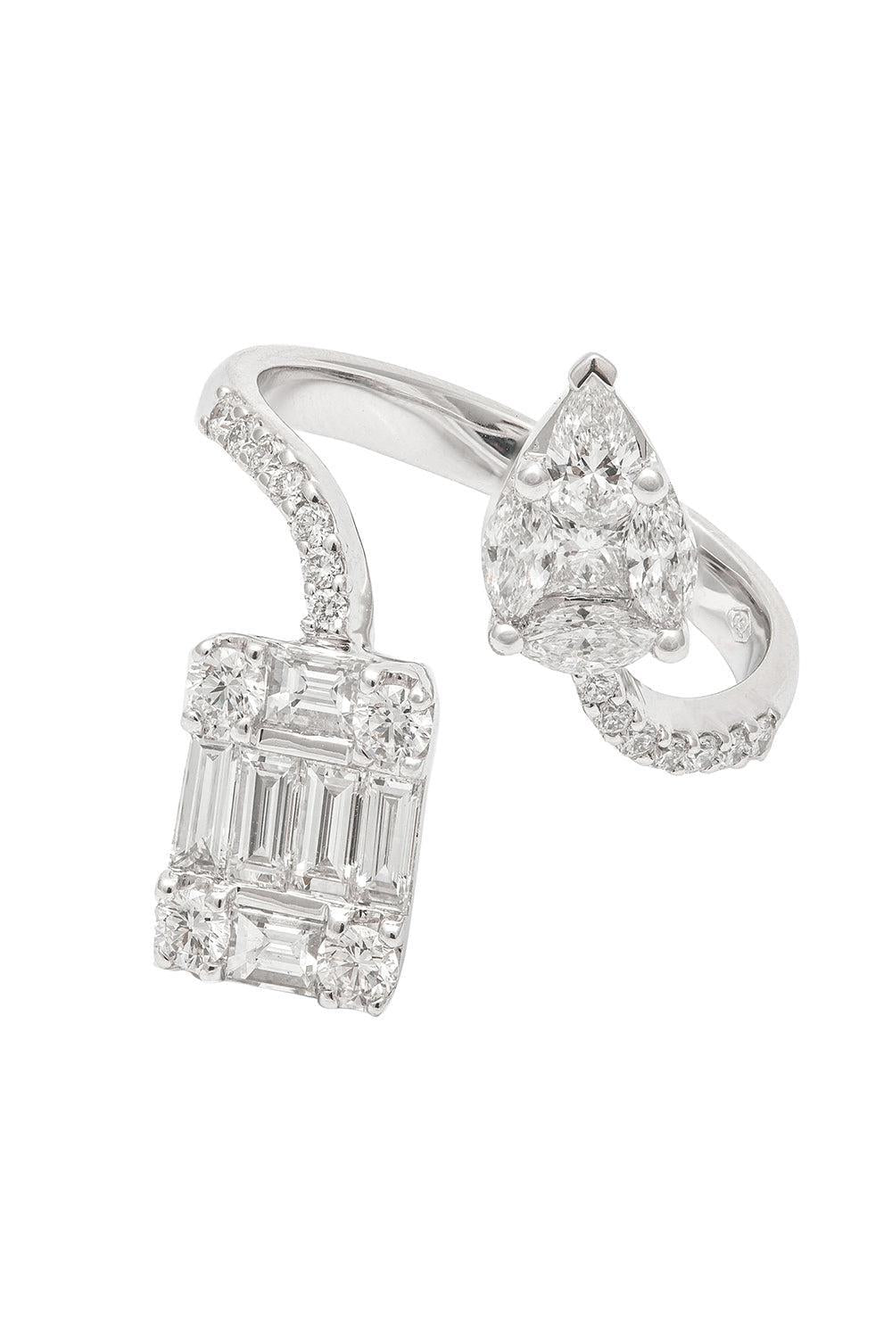 Mixed Diamond Illusion Portrait Ring-WHITE GOLD-7-JEWELRYFINE JEWELRING-ZYDO