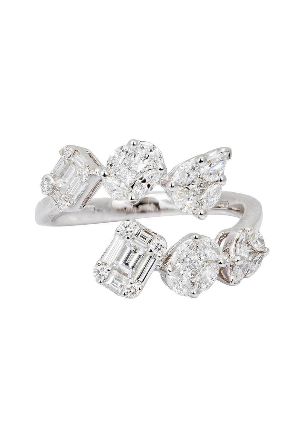 Multi Shape Diamond Open Ring-WHITE GOLD-6.25-JEWELRYFINE JEWELRING-ZYDO