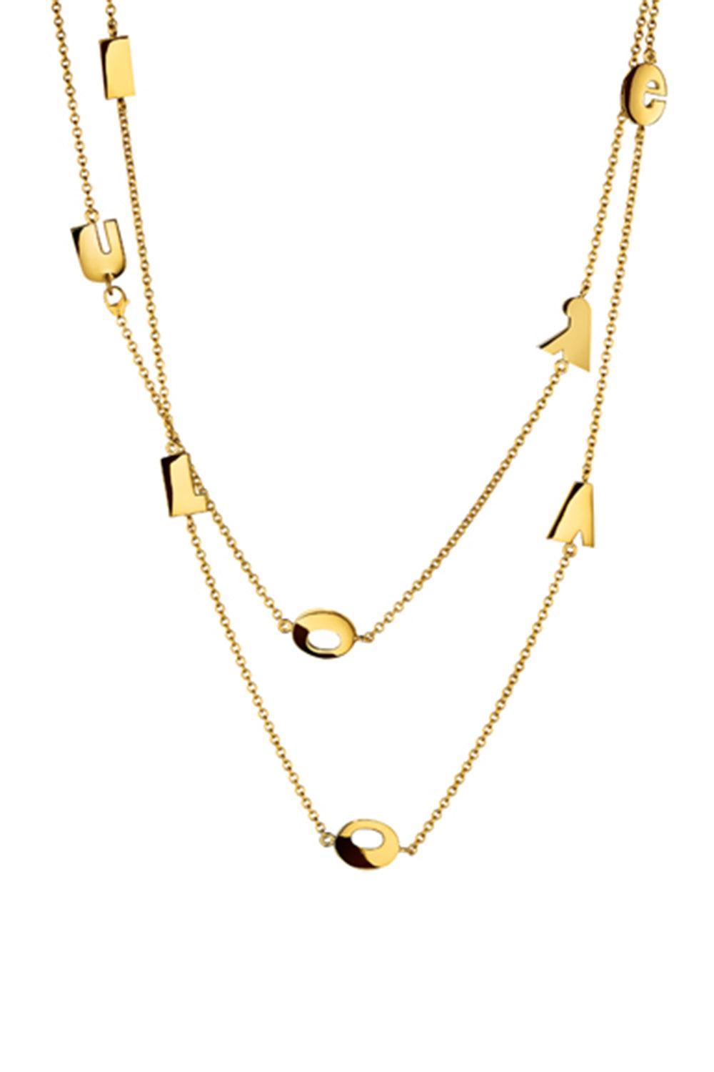 I Love You Chain Necklace-YELLOW GOLD-36-JEWELRYFINE JEWELNECKLACE O-VERDURA