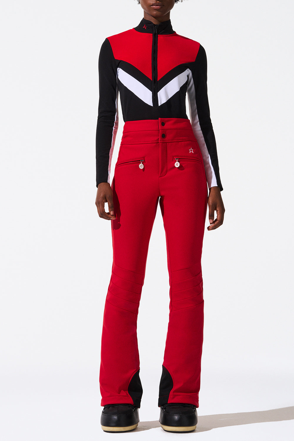 PERFECT MOMENT-Aurora Flare Ski Pant - Red-