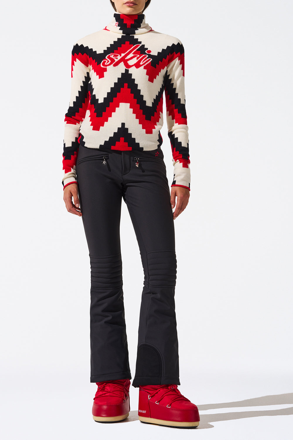 PERFECT MOMENT-Chevron Sweater - Red-