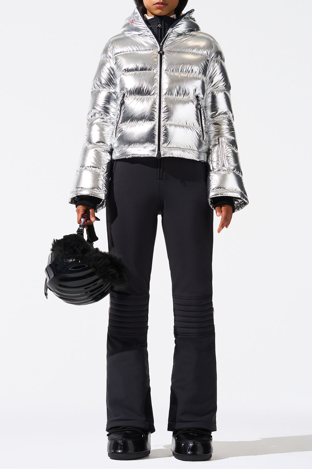 PERFECT MOMENT-Polar Flare Ski Jacket II - Silver Foil-