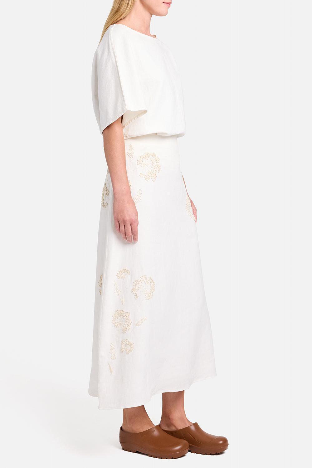 The A-Line Skirt-CREAM-2-CLOTHINGSKIRTMAXI-TWP