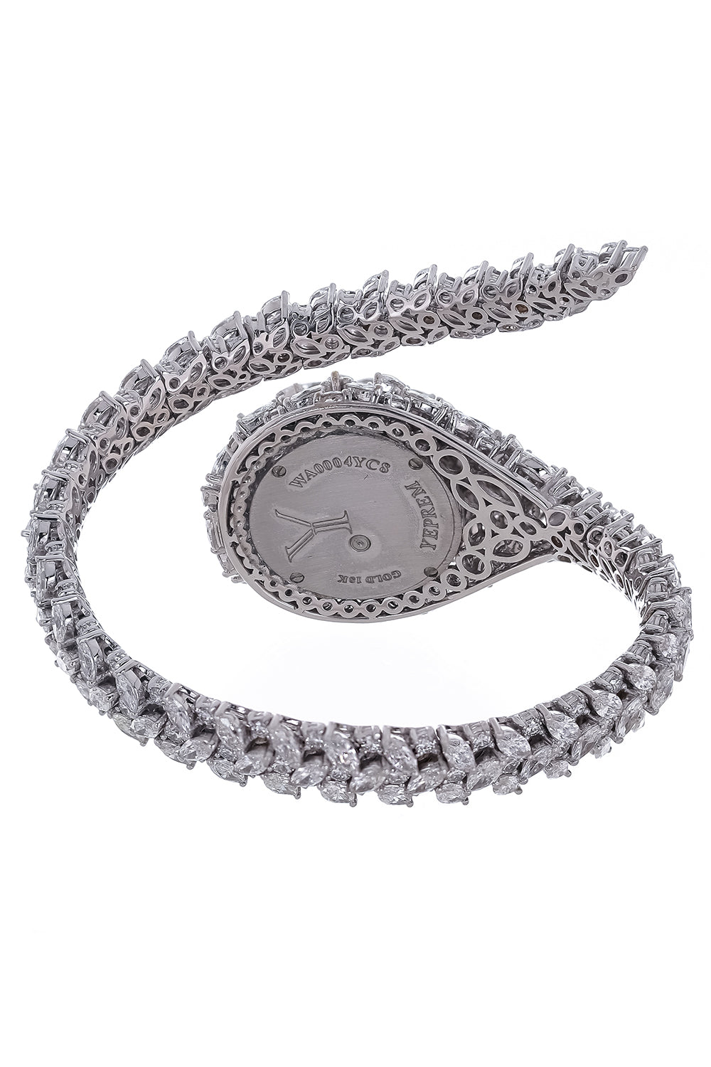Diamond Wrap Watch-WHITE GOLD-ACCESSORIEWATCHES-YEPREM JEWELLERY