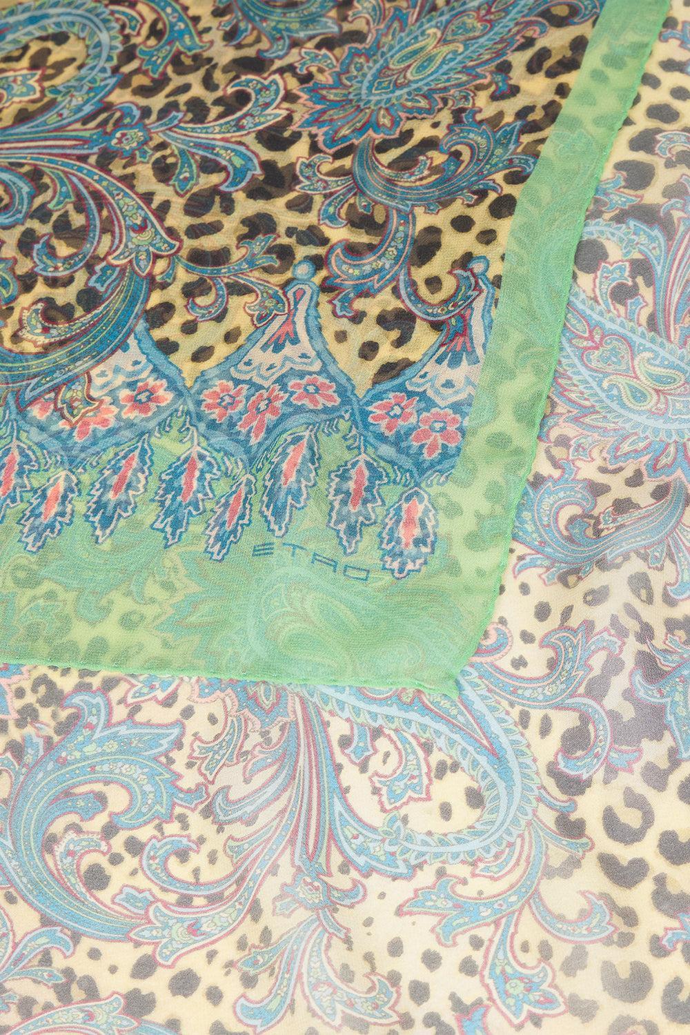 Printed Tosca Scarf - Dark Brown Green-DKBRNGRN-O/S-ACCESSORIESCARVES-ETRO