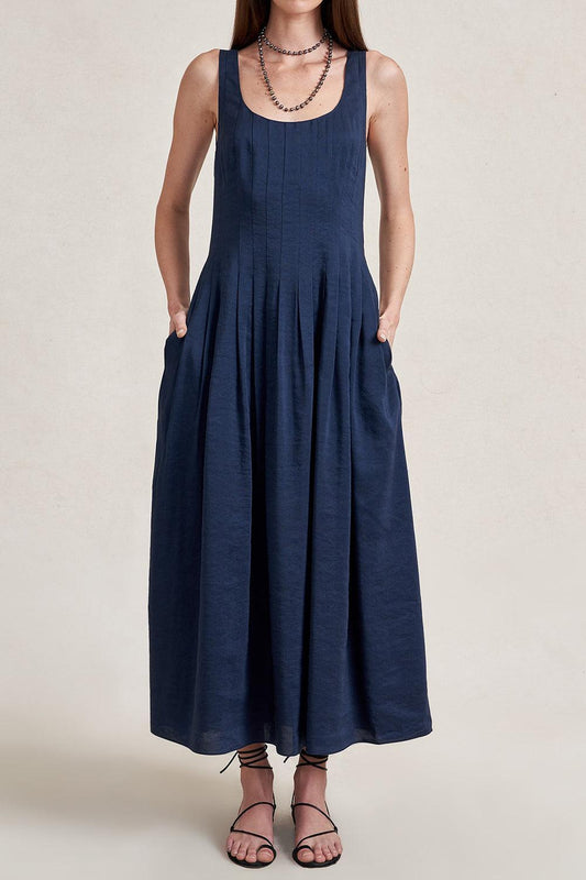 Waverly Dress - Midnight-BLUE-0-CLOTHINGDRESSCASUAL-LA LIGNE