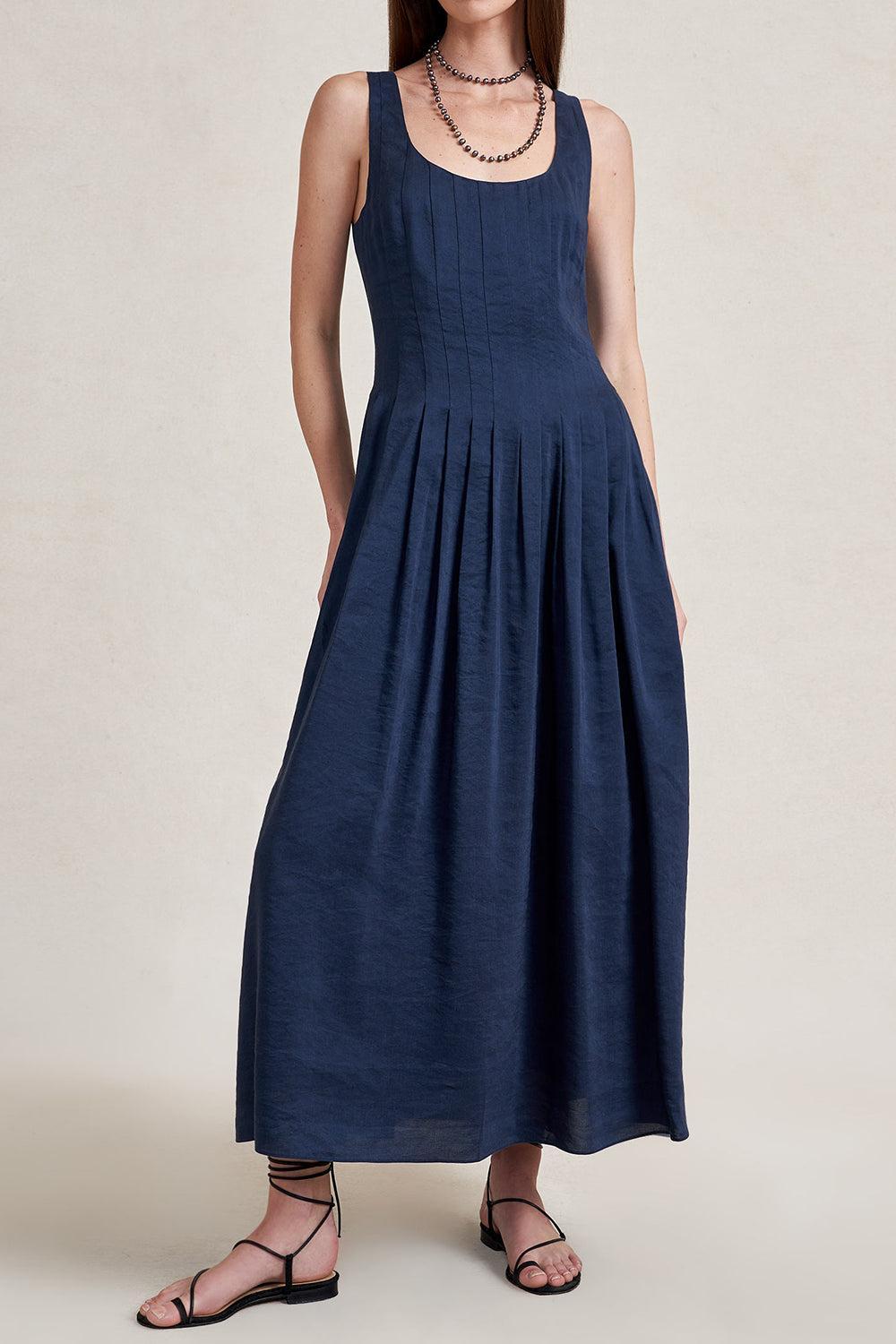 Waverly Dress - Midnight-BLUE-0-CLOTHINGDRESSCASUAL-LA LIGNE