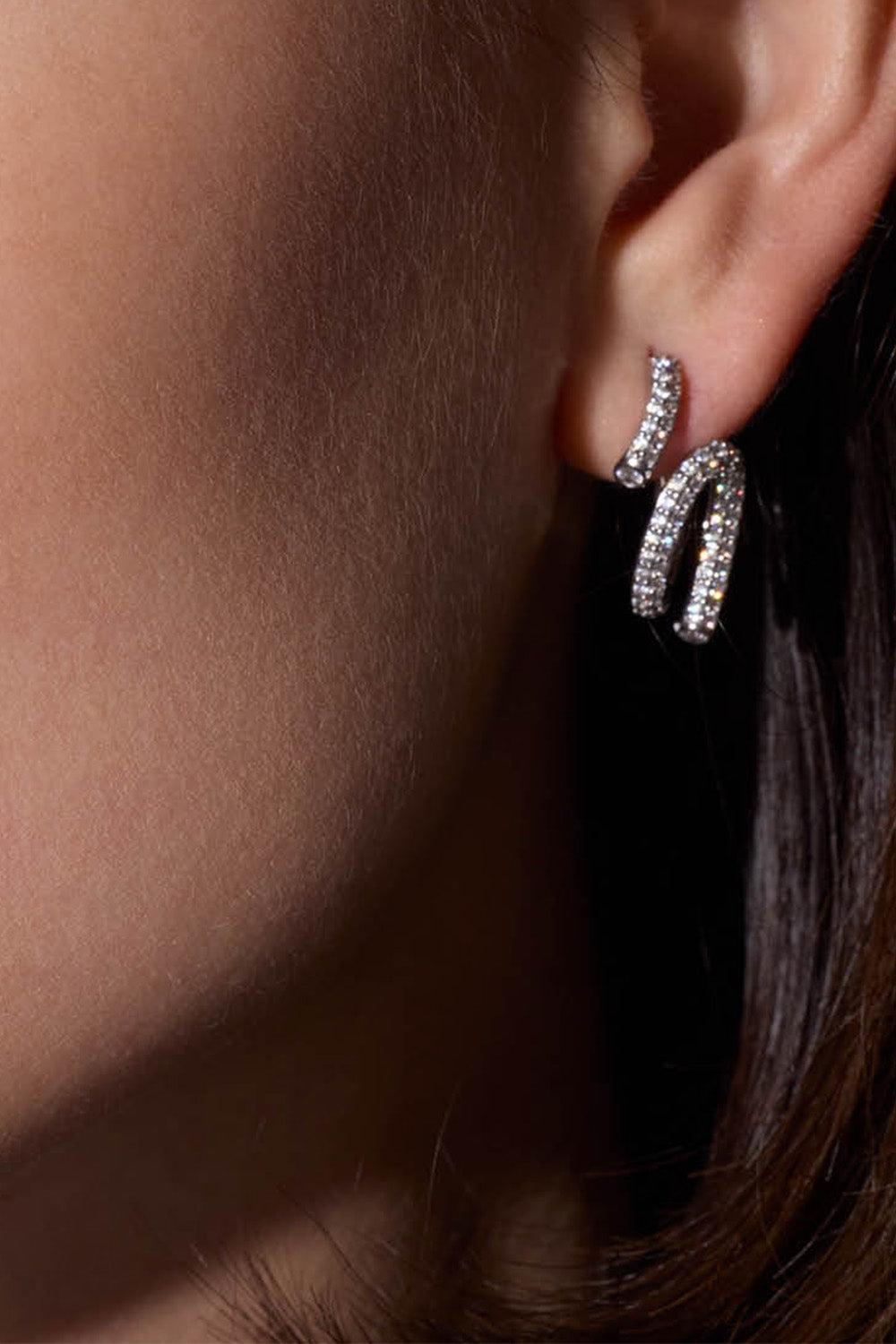 Diamond Thoby Duet Earrings-WHITE GOLD-JEWELRYFINE JEWELEARRING-WALTERS FAITH
