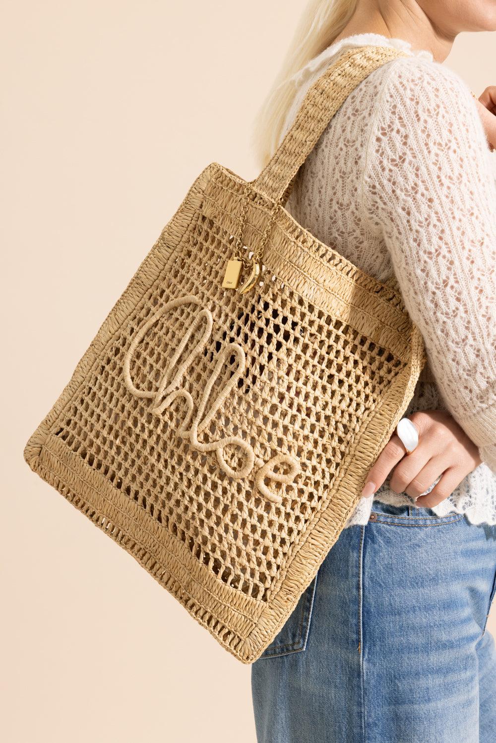 Summer Bandana Tote Bag - Hot Sand-BROWN-HANDBAGTOTES-CHLOÉ