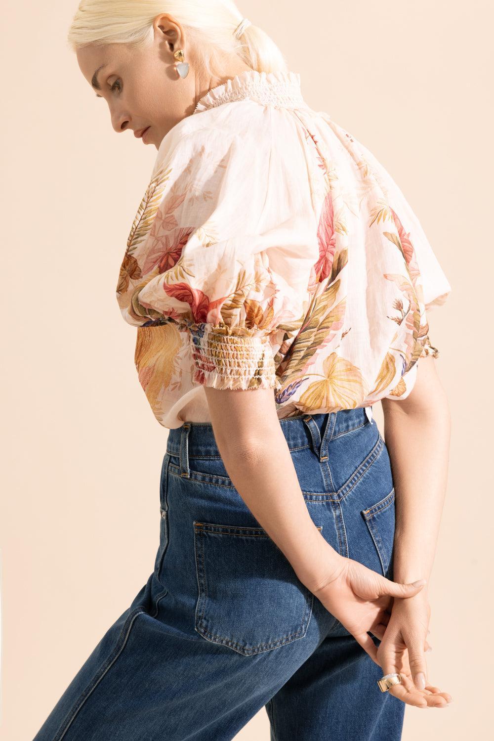 Ascension Billow Blouse-CRMFLRL-0-CLOTHINGTOPBLOUSE-ZIMMERMANN