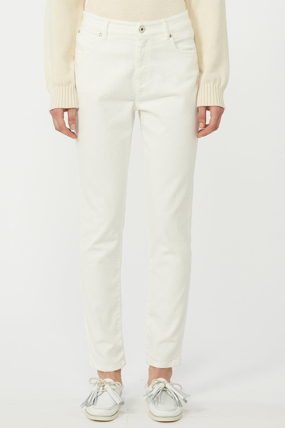Denim Slim Jean-WHITE-0-CLOTHINGPANTDENIM-MAX MARA