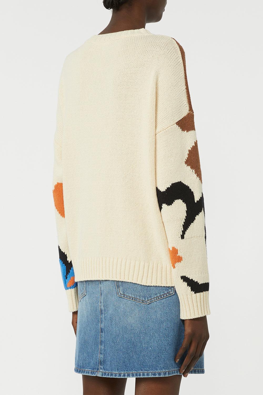 Floral Print Sweater-MULTI-XS-CLOTHINGTOPSWEATER-MAX MARA