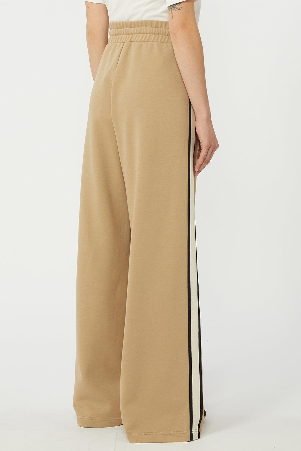 Tie Waist Stretch Track Pant-HAZELNUT-XS-CLOTHINGPANTCASUAL-MAX MARA
