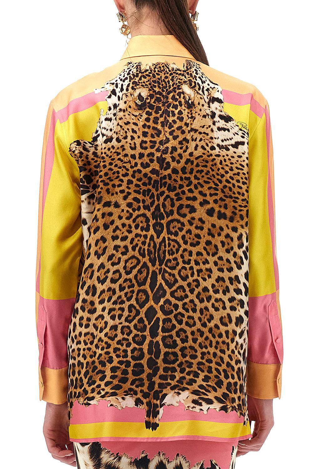 Pop Printed Blouse-YELLOW-40-CLOTHINGTOPBLOUSE-ROBERTO CAVALLI