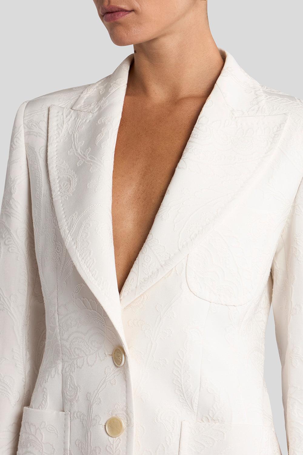 Fitted Peak Lapel Jacket-IVORY-36-CLOTHINGJACKETBLAZERS-ETRO