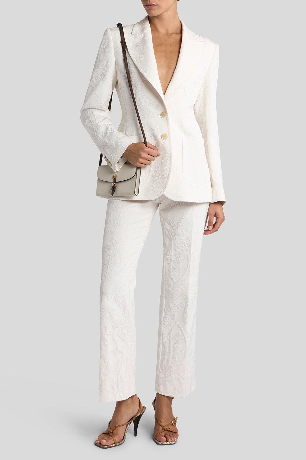 Fitted Peak Lapel Jacket-IVORY-36-CLOTHINGJACKETBLAZERS-ETRO