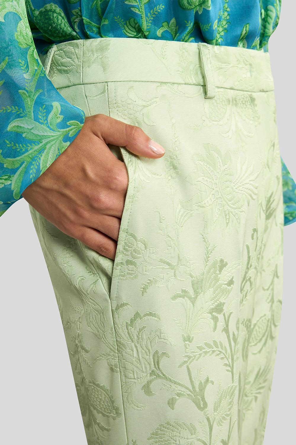 Full-Length Bootcut Trousers-LT GREEN-42-CLOTHINGPANTSLIM FIT-ETRO