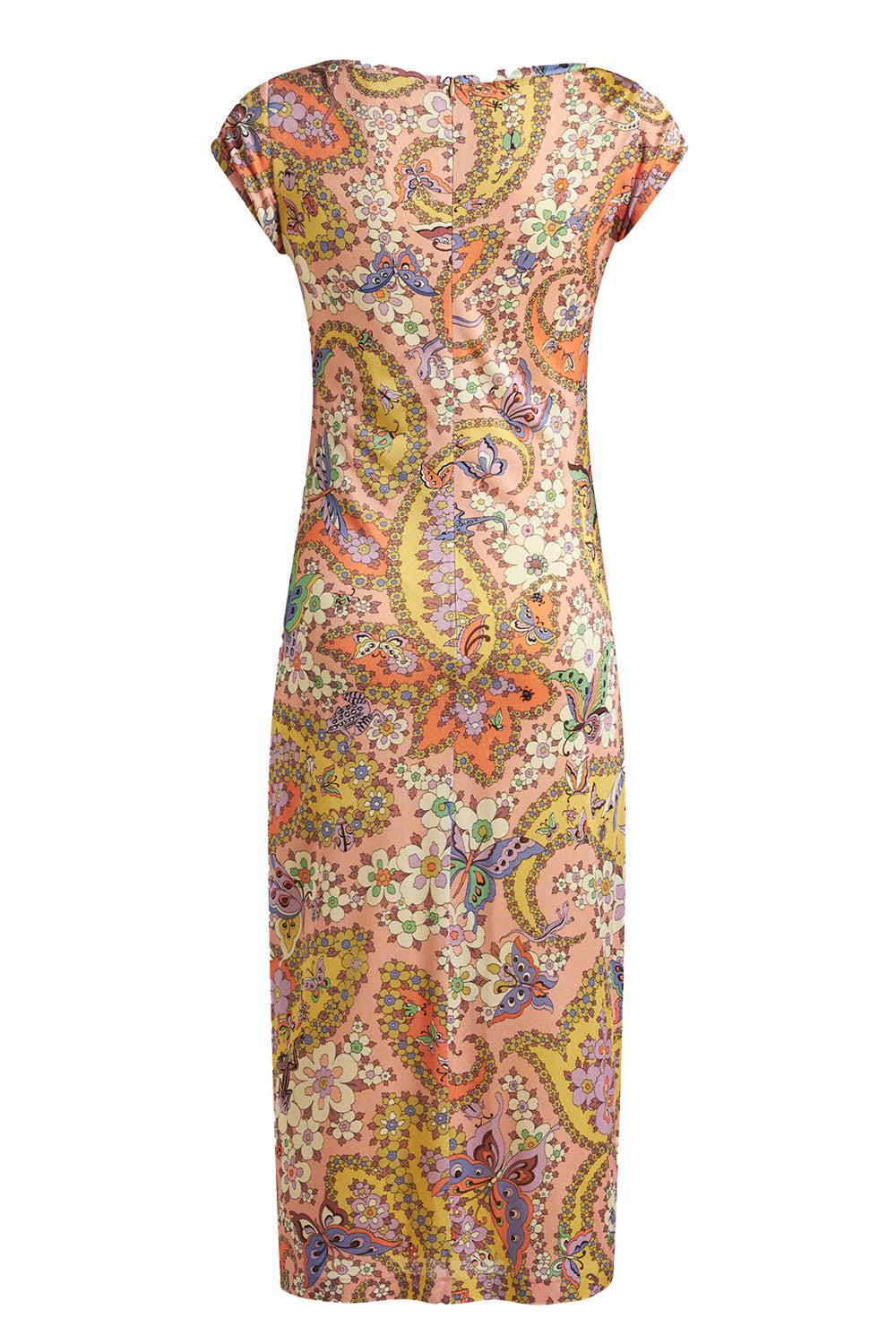 Short Sleeve Printed Midi Dress-PINK-40-CLOTHINGDRESSCASUAL-ETRO
