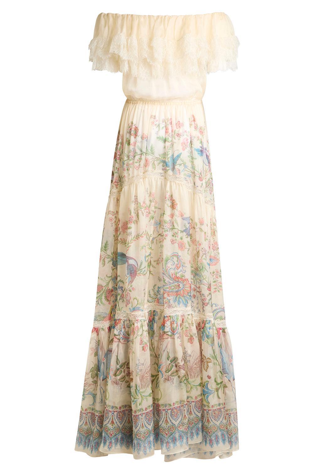 Off The Shoulder Inset Gown-IVORMULT-40-CLOTHINGDRESSGOWN-ETRO