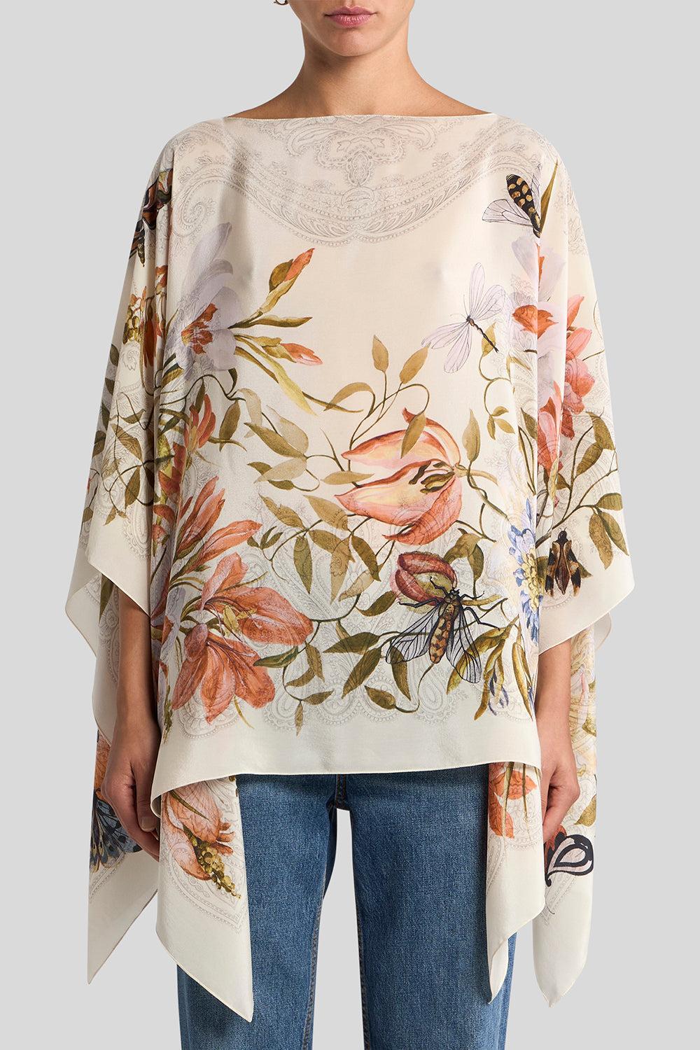 Poncho Blouse-MULTIBGE-O/S-CLOTHINGTOPPONCHO-ETRO