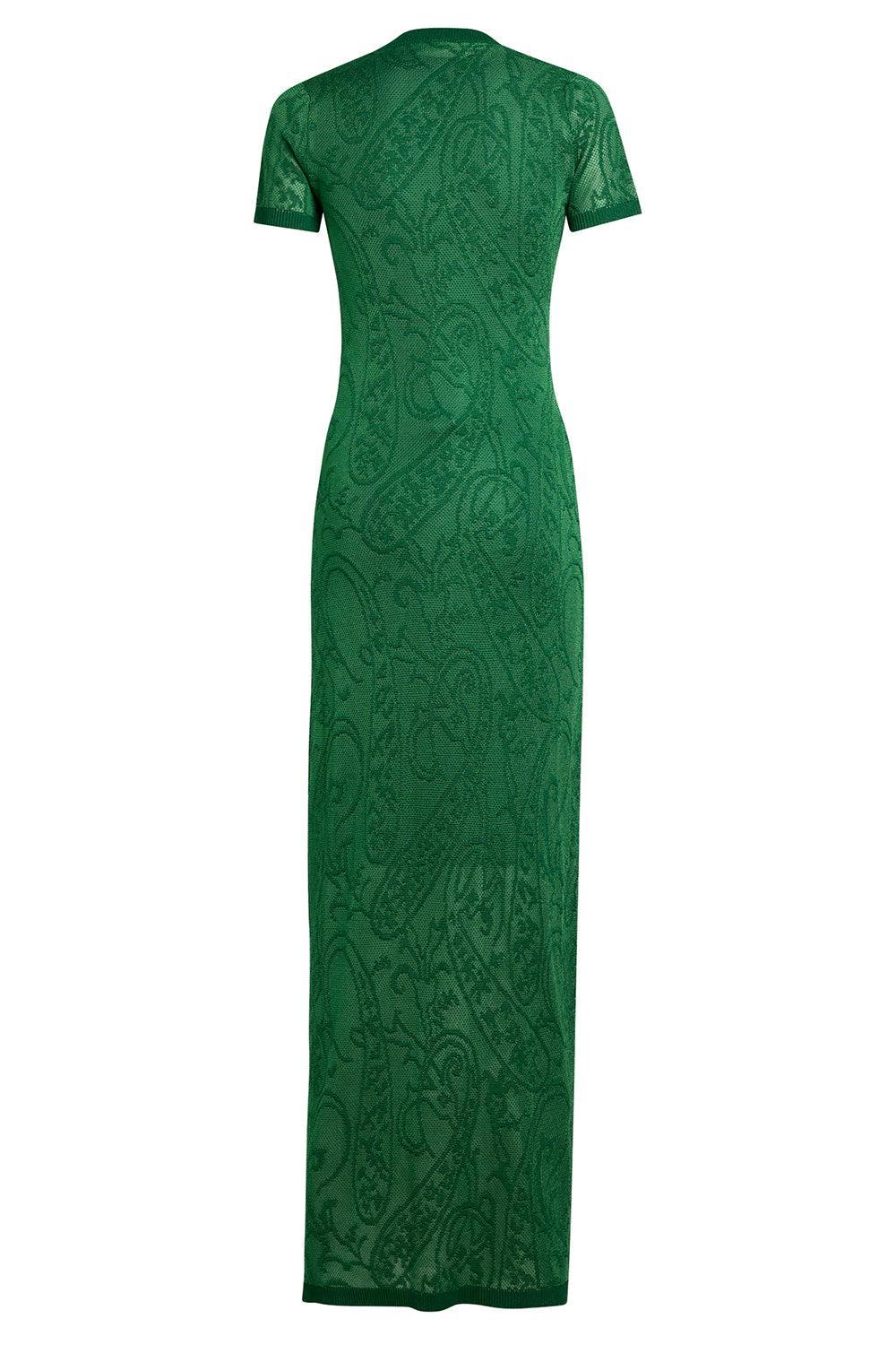 Short Sleeve Maxi Dress-GREEN-38-CLOTHINGDRESSCASUAL-ETRO