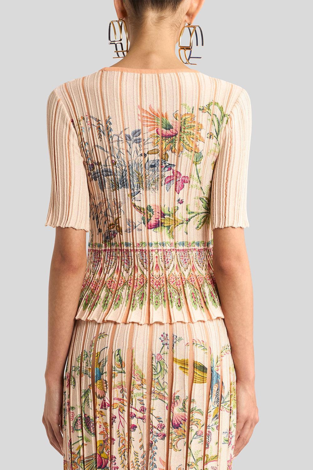 Knit Pleading Crop Top-MULTIPNK-38-CLOTHINGTOPKNITS-ETRO
