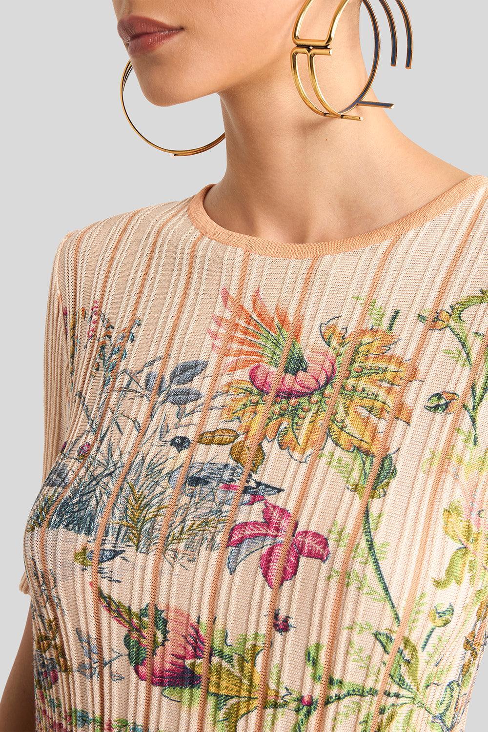 Knit Pleading Crop Top-MULTIPNK-38-CLOTHINGTOPKNITS-ETRO